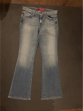 Guess Light Blue Flare Jeans with Subtle Fade